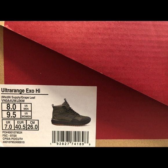 Vans UltraRange Exo Hi (MTE) 66 Supply/Grape Leaf - Picture 6 of 6